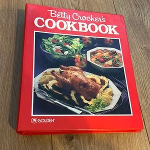 Betty Crocker Cookbook - Bright Red Hardcover with Food Photo